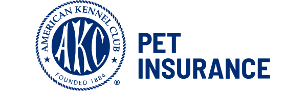 Logo of the American Kennel Club featuring the initials 'AKC' and text "Pet Insurance".