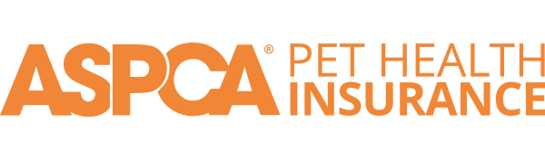 Logo of ASPCA Pet Health Insurance in orange and black text.