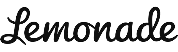 The word "lemonade" written in cursive, decorative script.